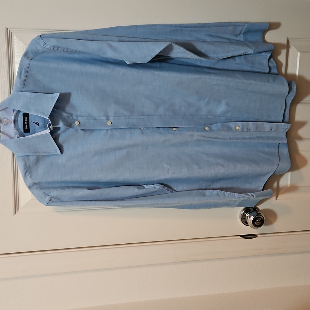 Vintage Nautica Button-Down Shirt Medium - Picture 3 of 8